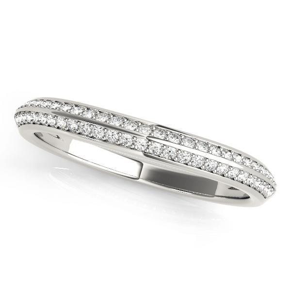 1/5 ct 14kt Gold Curved Diamond Wedding Band