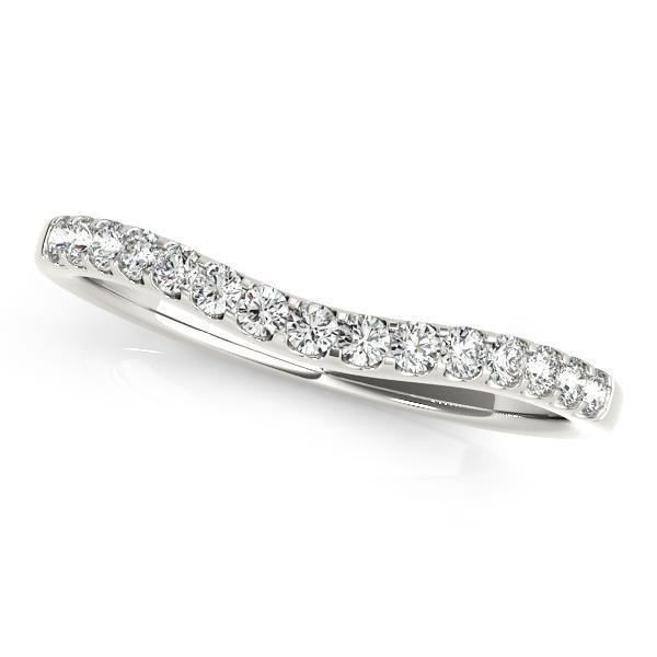 1/4 ct 14kt Gold Curved Diamond Wedding Band