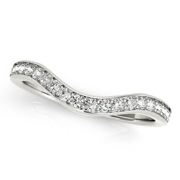 1/5 ct 14kt Gold Curved Diamond Wedding Band