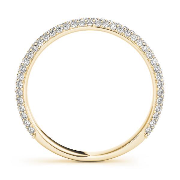 3/8 14k Gold Pave Diamond Band F VS Diamonds