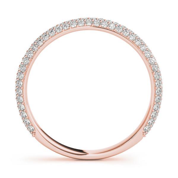 3/8 14k Gold Pave Diamond Band F VS Diamonds