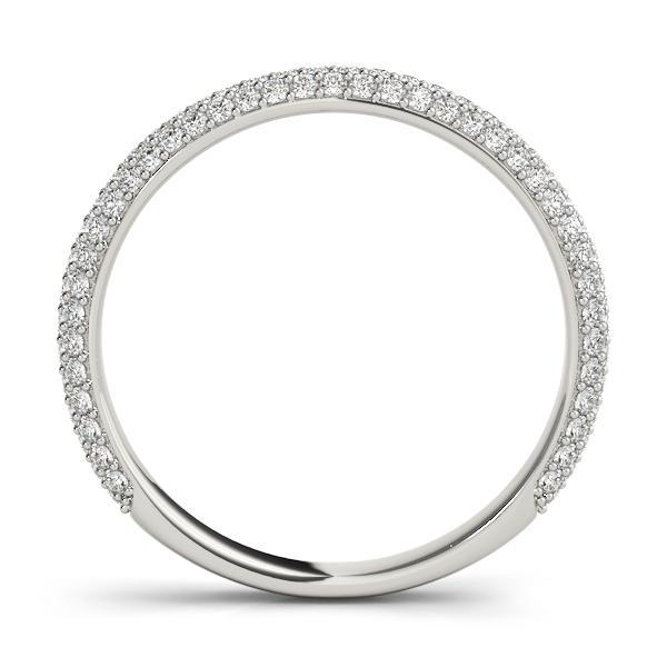 3/8 14k Gold Pave Diamond Band F VS Diamonds