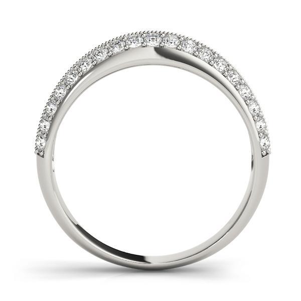 3/8 14k Gold Pave Diamond Band F VS Diamonds