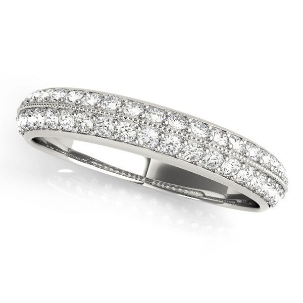 3/8 ct 14kt Gold Pave Diamond Wedding Band