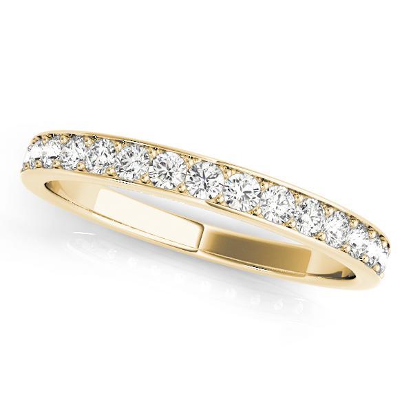 2/3 14k Gold Prong Set Diamond Band F VS Diamonds