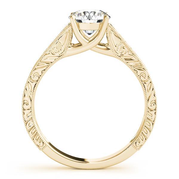 1/2 ct tw TrellisSolitaire  Round Engagement Ring with F Color VS Clarity GIA Certified Diamond