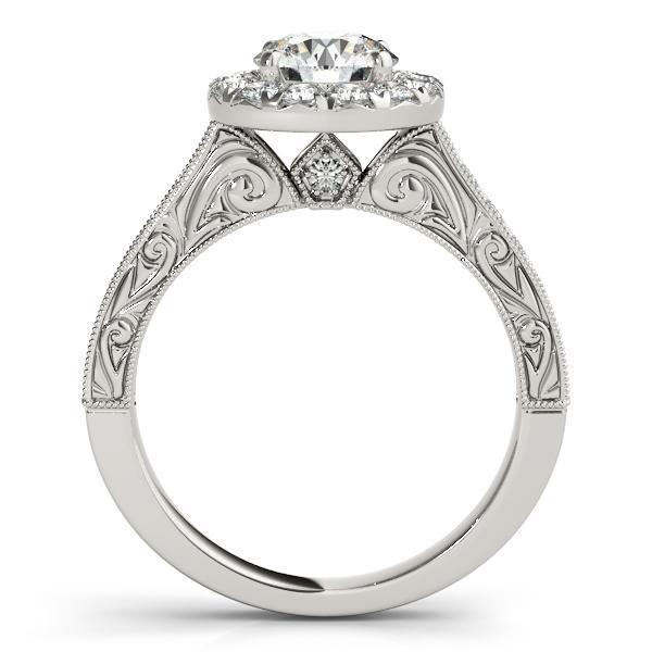 1 5/8 ct tw Halo Engagement Ring F VS GIA Center