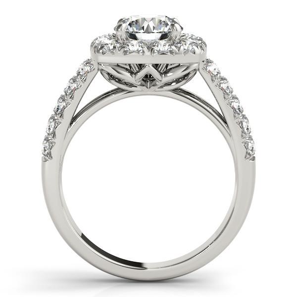 1 1/2 ct tw Halo Round Cut  Engagement Ring F VS GIA Center