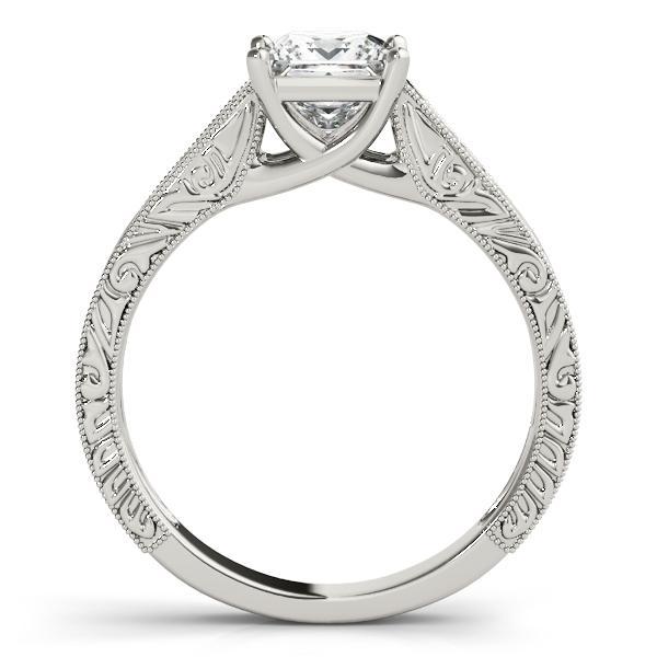 1 5/8 ct Trellis Solitaire  Princess Engagement Ring F VS GIA Center