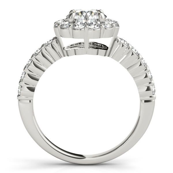 1 5/8 ct tw Halo Engagement Ring F VS GIA Center