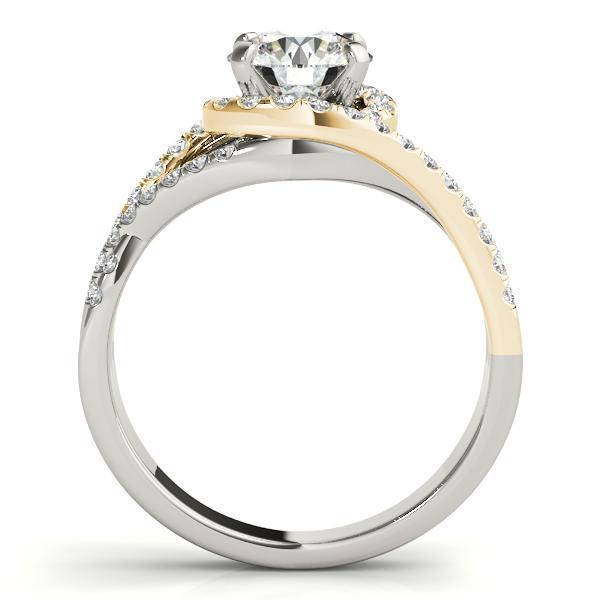 1 3/8 ct tw Halo Round MultiRow Engagement Ring F VS GIA Center