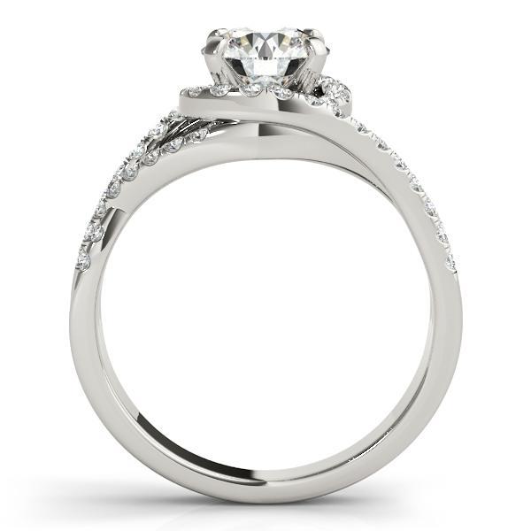 1 3/8 ct tw Halo Round MultiRow Engagement Ring F VS GIA Center