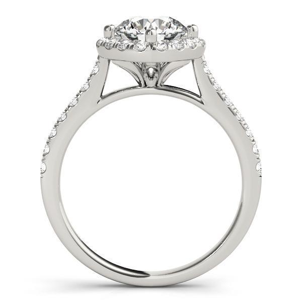 1 3/8 ct tw Halo Engagement Ring F VS GIA Center