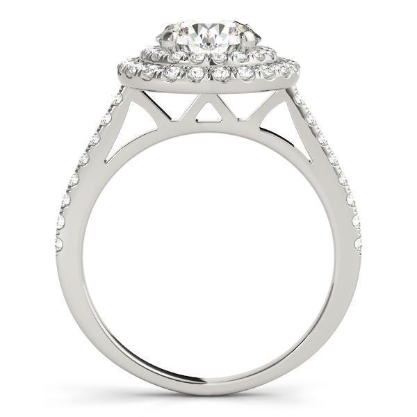 1 1/2 ct tw Halo Engagement Ring F VS GIA Center