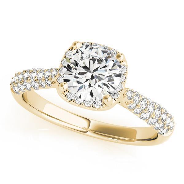 1 1/3 ct Halo Engagement Ring F VS GIA Center