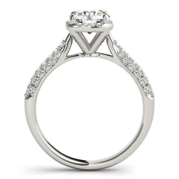 1 1/3 ct Halo Engagement Ring F VS GIA Center