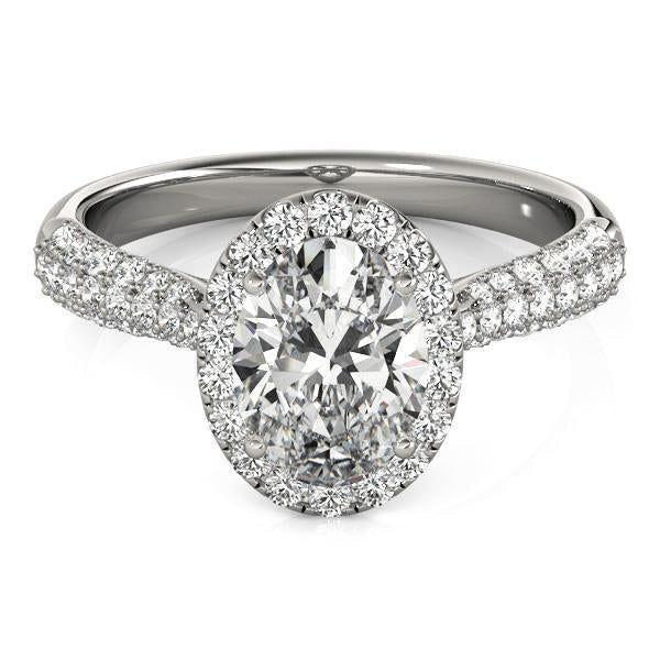 1 1/3 ct Oval Cut Engagement Ring F VS GIA Center