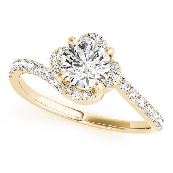 1 1/3 ct Bypass Engagement Ring F VS GIA Center