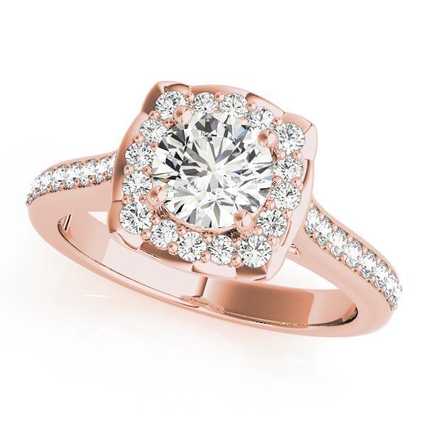 1 1/3 ct tw Halo Engagement Ring F VS GIA Center