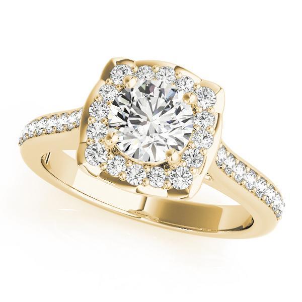 1 1/3 ct tw Halo Engagement Ring F VS GIA Center