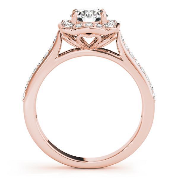 1 1/3 ct tw Halo Engagement Ring F VS GIA Center