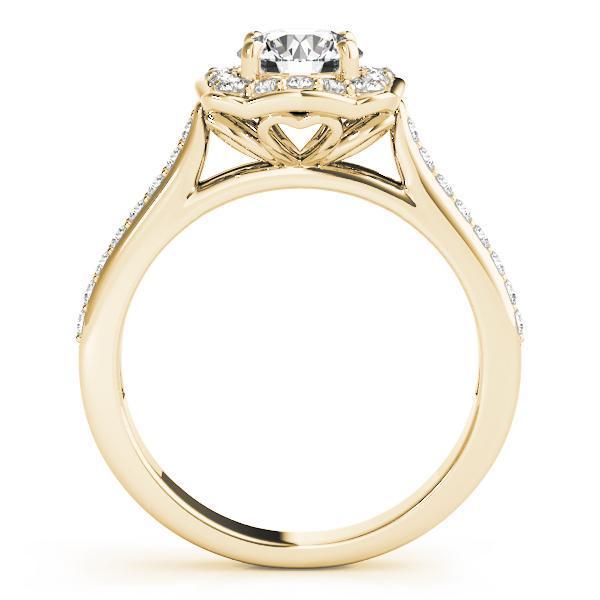 1 1/3 ct tw Halo Engagement Ring F VS GIA Center