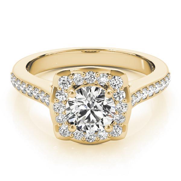 1 1/3 ct tw Halo Engagement Ring F VS GIA Center