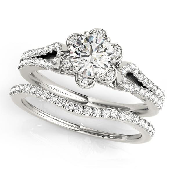 1 1/4 ct Halo Engagement Ring F VS GIA Center