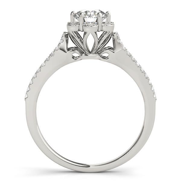 1 1/4 ct Halo Engagement Ring F VS GIA Center