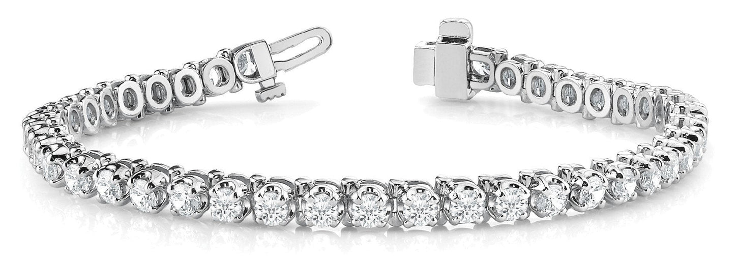 9 7/8 ct Diamond Bracelet In Line Prong Set F VS Diamonds