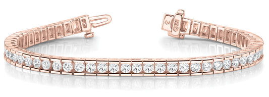 2 1/2 ct Diamond Bracelet In Line Channel Set F VS Diamonds