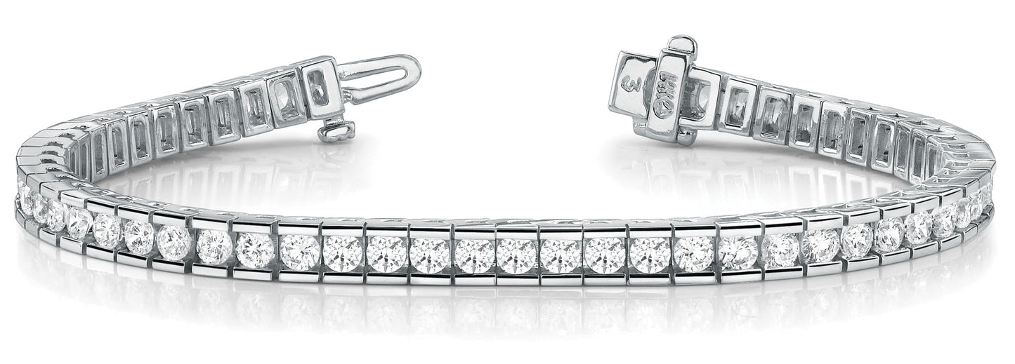 16 ct Diamond Bracelet In Line Channel Set F VS Diamonds