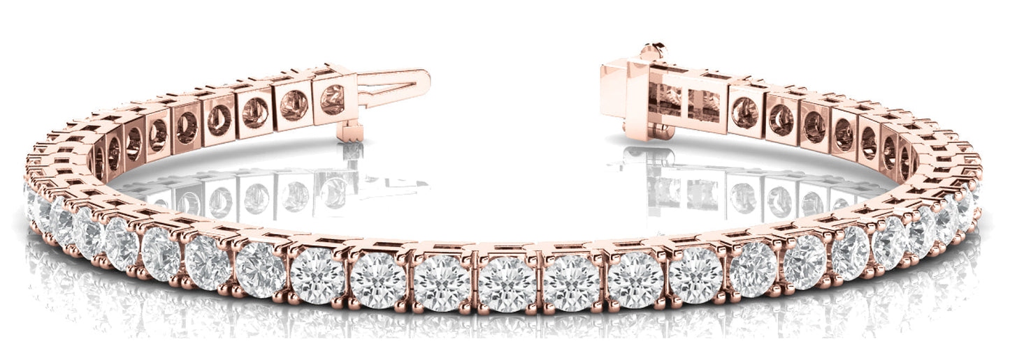 2 1/2 ct Diamond Bracelet In Line Prong Set F VS Diamonds