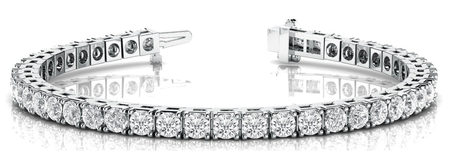 10 1/4 ct Diamond Bracelet In Line Prong Set F VS Diamonds