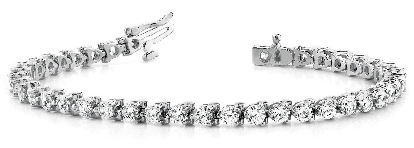 8 7/8 ct Diamond Bracelet In Line Prong Set F VS Diamonds