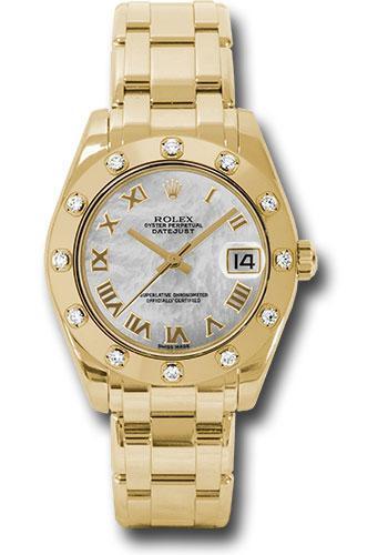 Rolex Datejust Pearlmaster 34mm Watch: 81318 mr