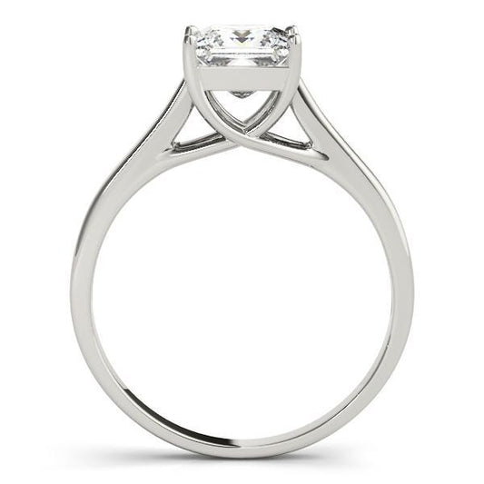 1/4 ct Princess Engagement Ring F VS GIA Center