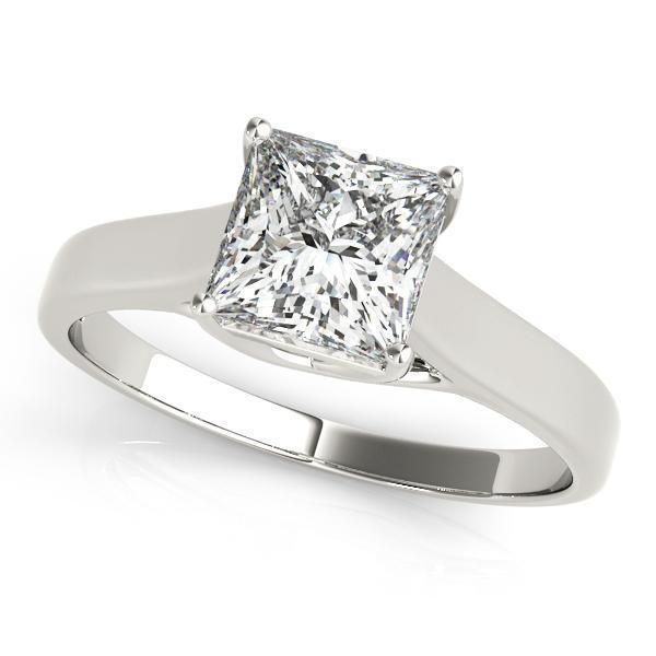 1/4 ct tw Trellis Solitaire Princess Engagement Ring F Color VS Clarity Diamonds GIA Center