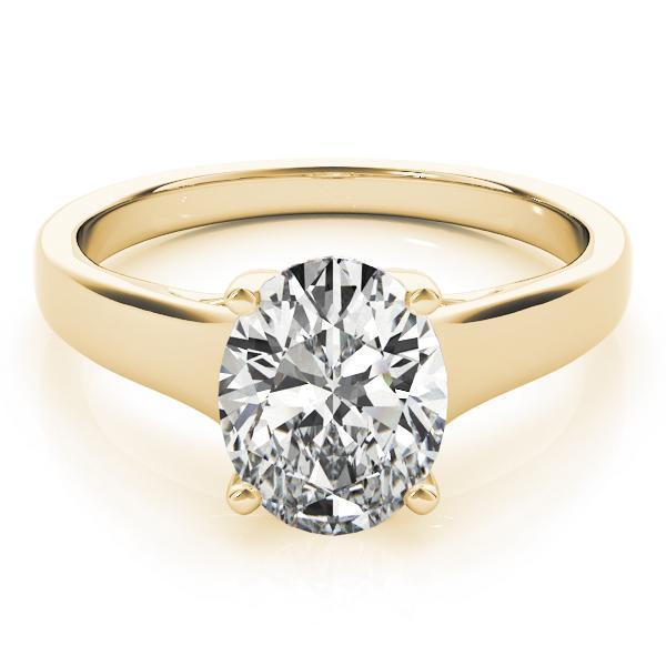 1/2 ct tw Solitaire Oval Cut Diamond Engagement Ring F VS