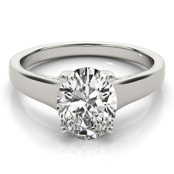 1 1/5 ct Oval Cut Solitaire Engagement Ring F VS GIA Center