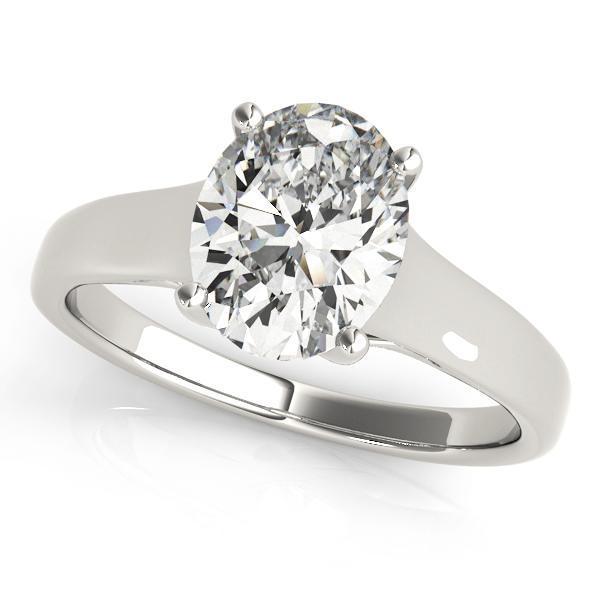 1.82 ct Oval Cut Trellis Solitaire Engagement Ring F Color VS Clarity Diamonds GIA Center