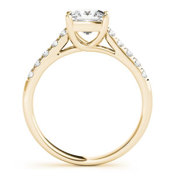 3/4 ct tw Princess Engagement Ring F VS GIA Center