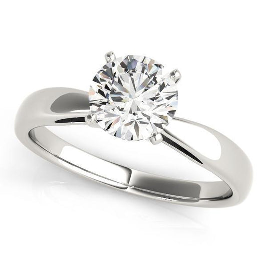 1/4 ct Solitaire Engagement Ring with F Color VS Clarity Diamond GIA Center Stone.
