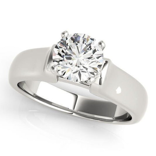 1/2 ct Solitaire Engagement Ring with F Color VS Clarity Diamond GIA Center Stone.