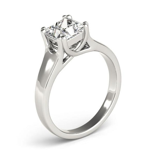 1/4 ct Princess Engagement Ring F VS GIA Center