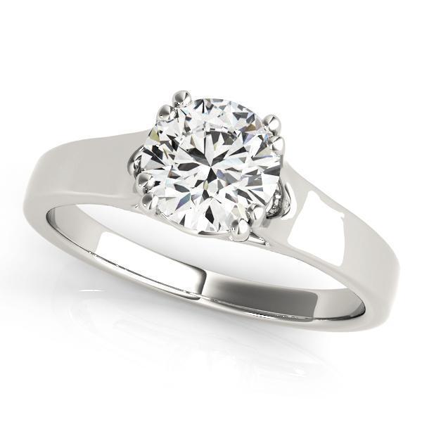 3/4 ct tw TrellisSolitaire  Round Engagement Ring with F Color VS Clarity GIA Certified Diamond