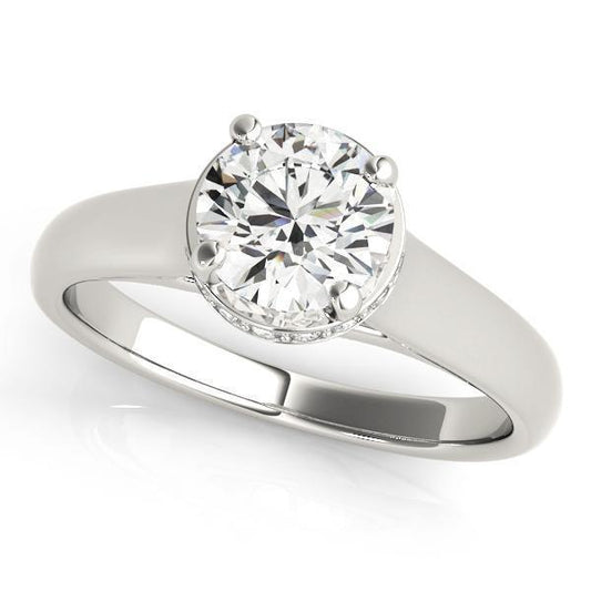 1 ct tw Trellis Engagement Ring with F Color VS Clarity GIA Certified Diamond