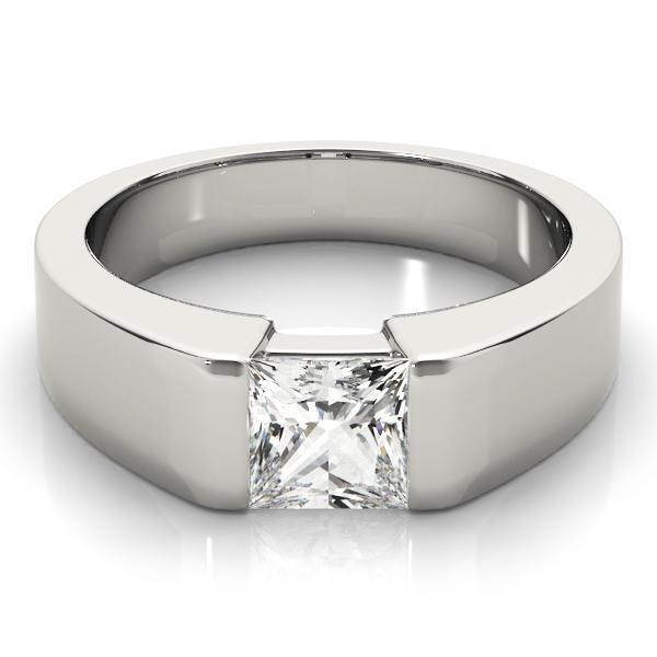 3/4 ct tw Princess Engagement Ring F VS GIA Center