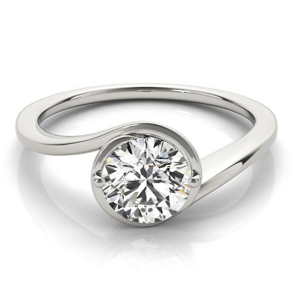 1/2 ct tw Solitaire Engagement Ring F VS GIA Center