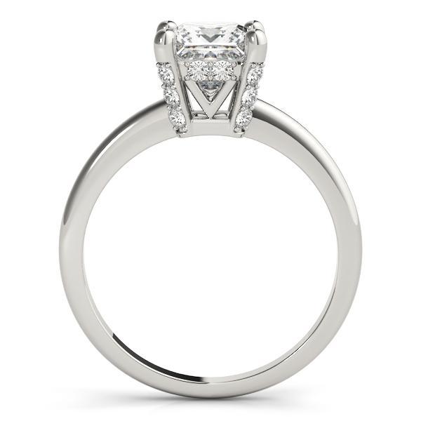 1/2 ct tw Solitaire Princess Engagement Ring F VS GIA Center